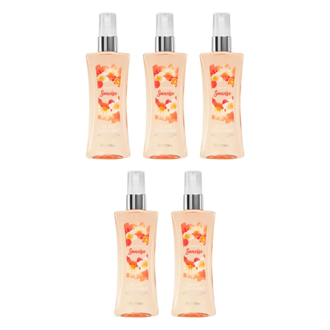 Body Fantasies Sweet Sunrise Fragrance Body Spray 5 Pack 236ml Each
