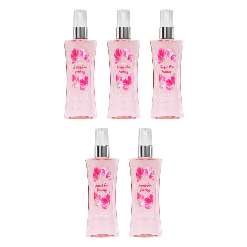 Body Fantasies Pink Sweet Pea Fantasy Body Spray 236ml Pack of 5