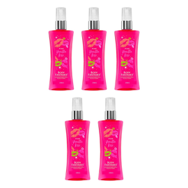 Body Fantasies Pink Vanilla Kiss Body Spray 236ml 5 Pack