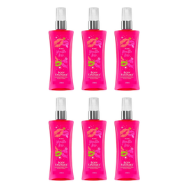 Body Fantasies Pink Vanilla Kiss Body Spray 236ml 6 Pack