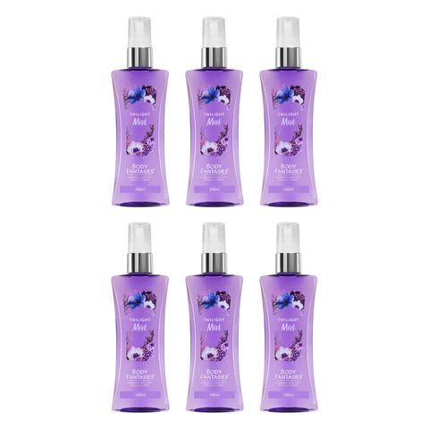 Body Fantasies Twilight Mist Coconut Vanilla 236ml 6 Pack Bundle