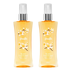 Body Fantasies Vanilla Body Spray 236ml Bundle of 2 Long Lasting Fragrance