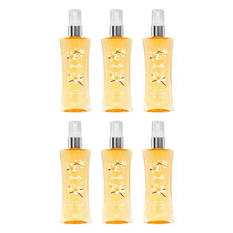 Body Fantasies Vanilla Fragrance Body Spray 236ml Pack of 6