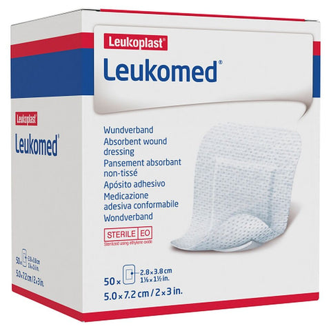 Leuko Leukomed T Sterile Wound Dressing 5cm x 7.2cm White 50 Pack