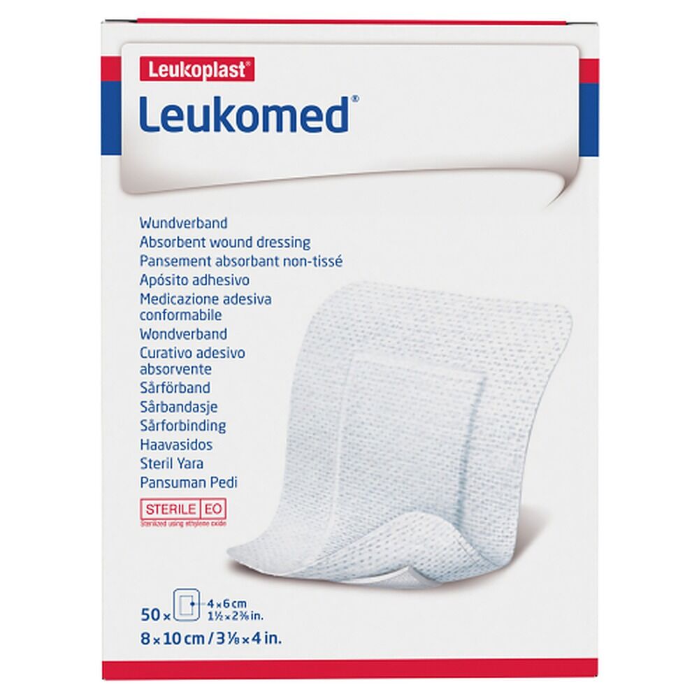 Leuko Leukomed T Sterile Wound Dressing 8cm x 10cm White 50 Pack