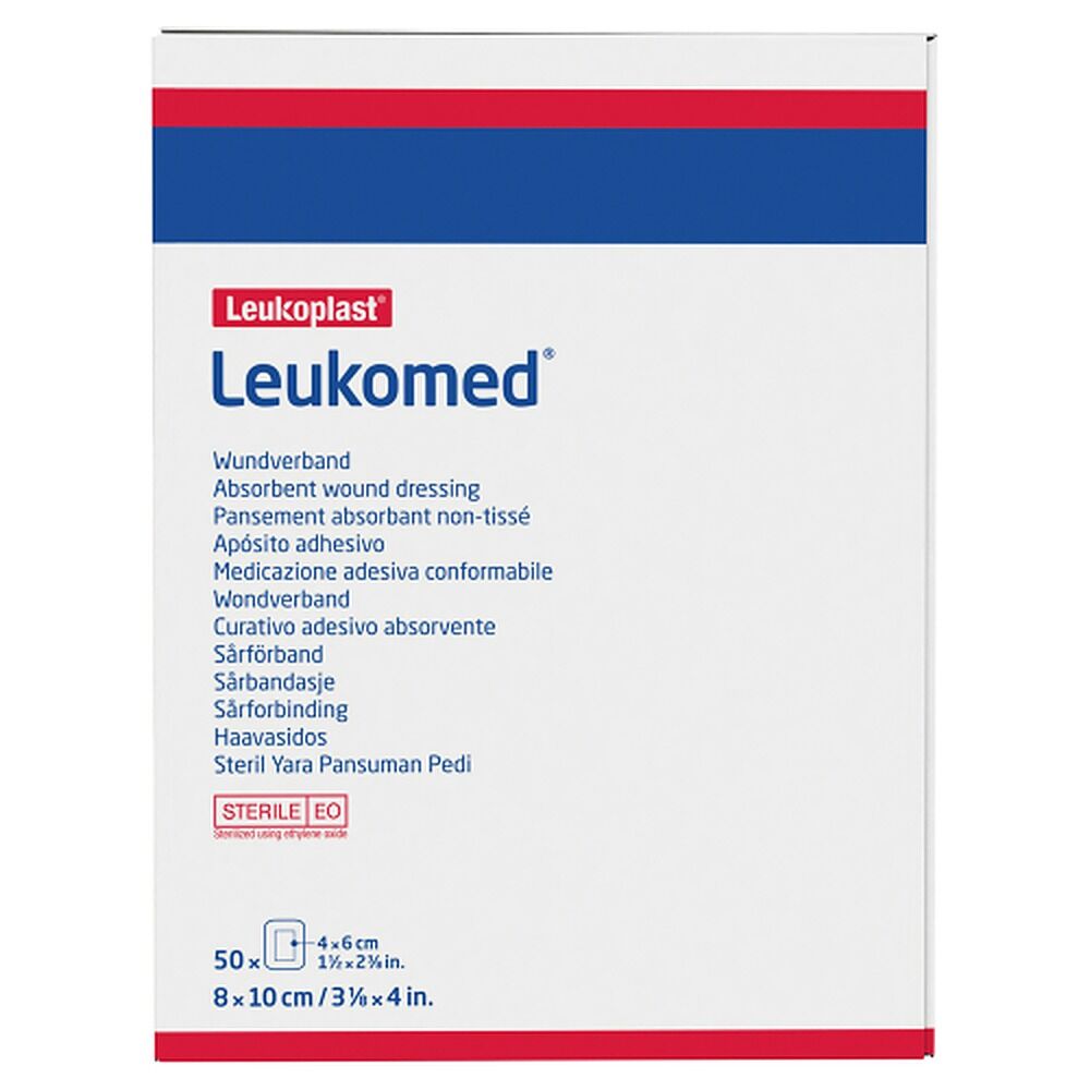 Leuko Leukomed T Sterile Wound Dressing 8cm x 10cm White 50 Pack