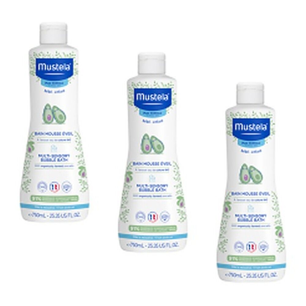 Mustela Multi Sensory Bubble Bath 750mL Pack of 3