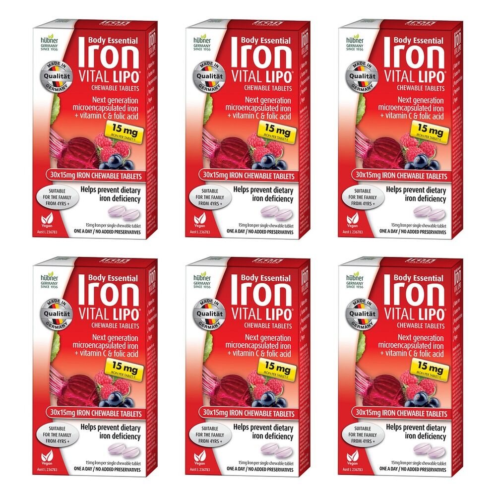 Body Essential Iron Lipo Chewable Pack of 6