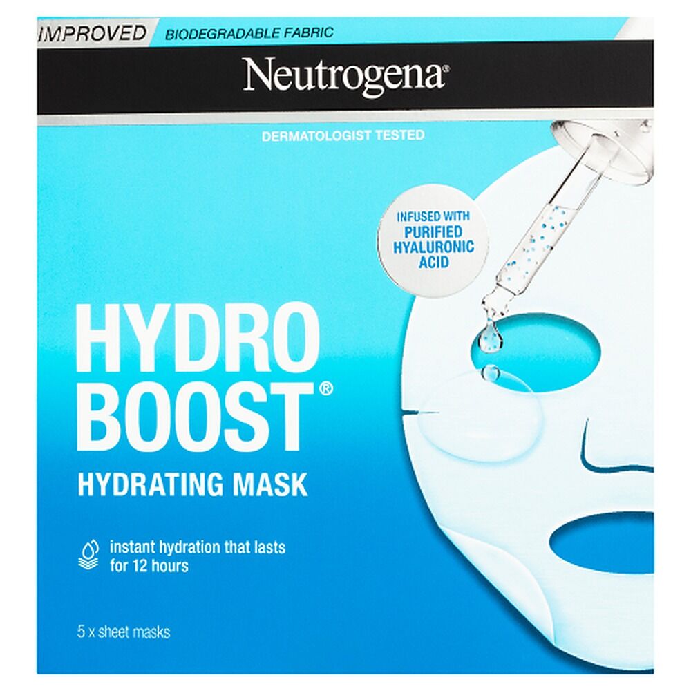 Neutrogena Hydro Boost Hyaluronic Acid Hydrating Face Sheet Mask 5 Pack