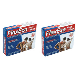 FlexEze Reusable Heat Wrap with 2 Heat Patches Pack of 2