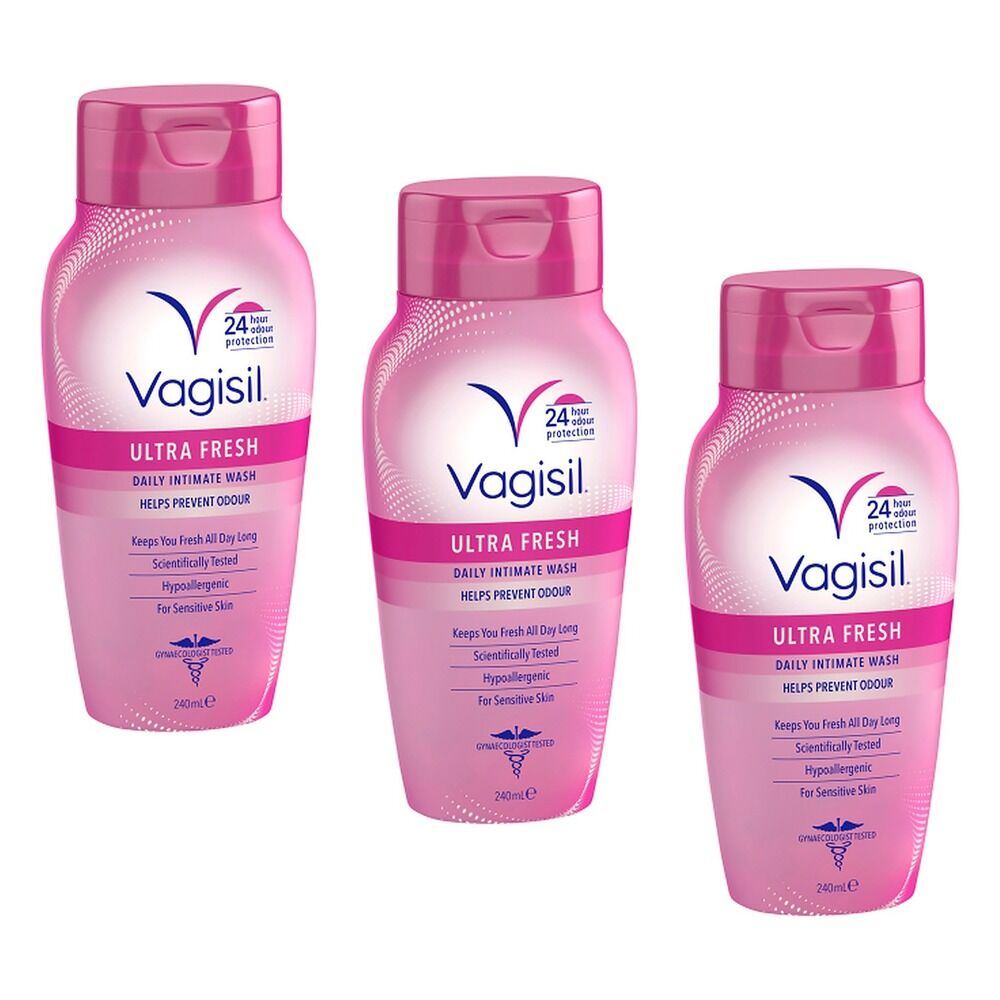 Vagisil Ultra Fresh Intimate Wash 240mL Pack of 3
