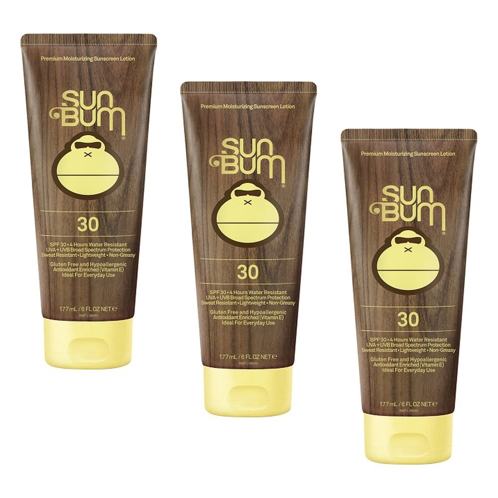 Sun Bum Premium Moisturising Sunscreen Lotion SPF 30 177mL Pack of 3