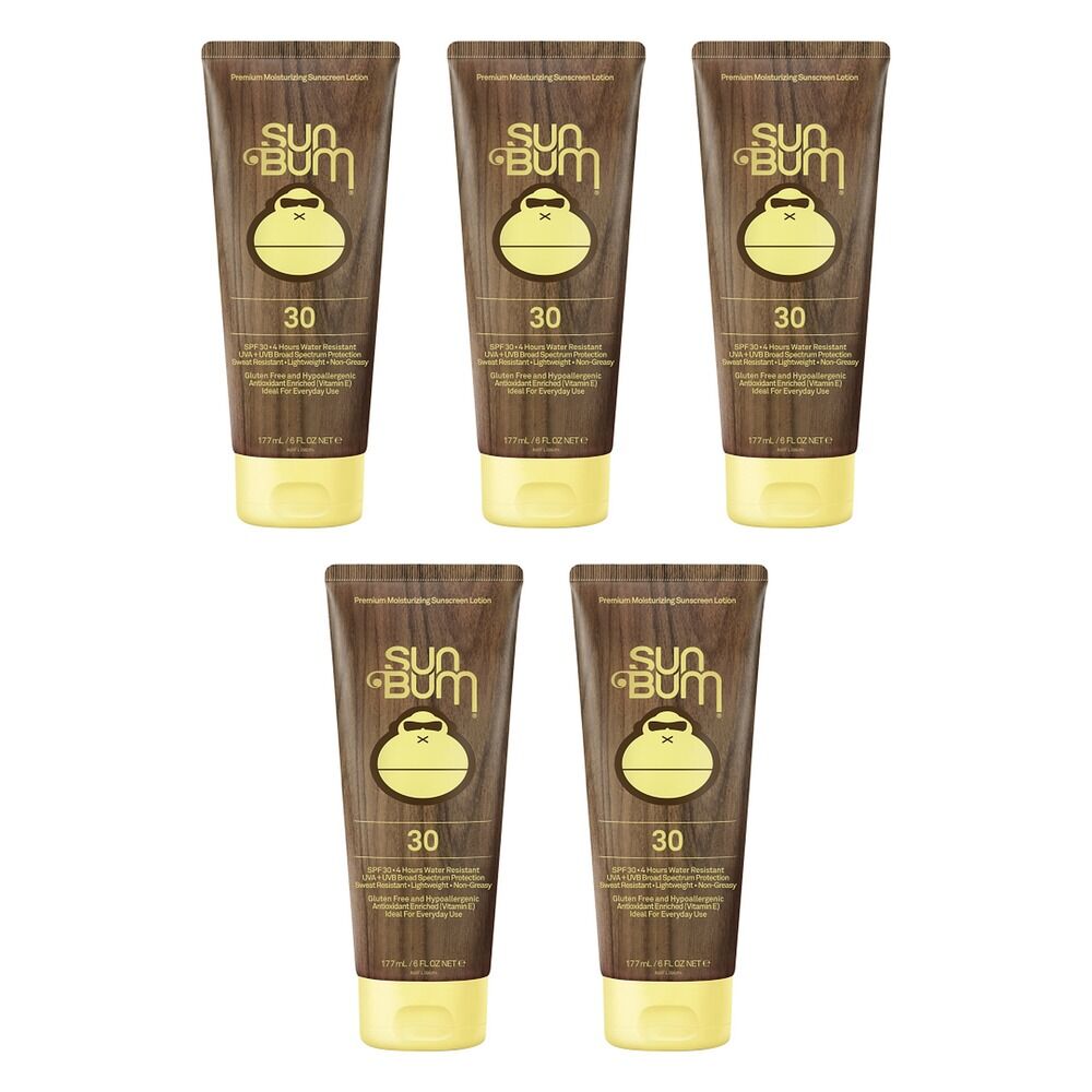 Sun Bum Premium Moisturising Sunscreen Lotion SPF 30 177mL Pack of 5