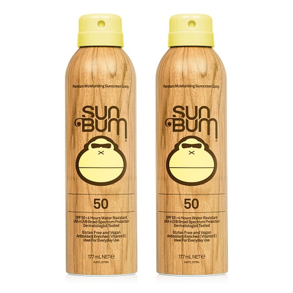 Sun Bum Premium Moisturising Sunscreen Spray SPF 50 177mL Pack of 2