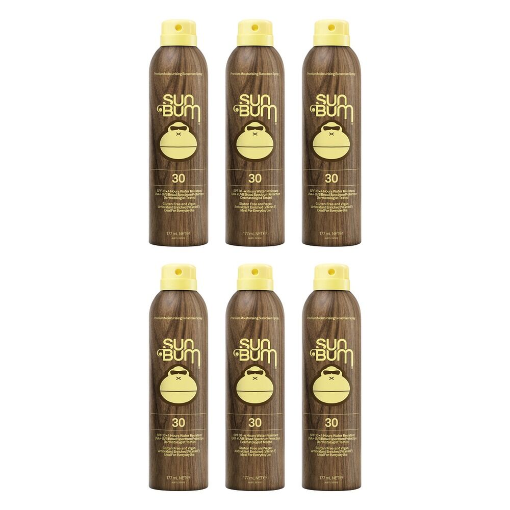 Sun Bum Premium Moisturising Sunscreen Spray SPF 30 177mL Pack of 6