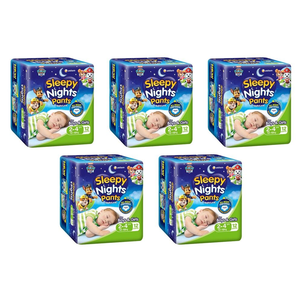 Baby Love SleepyNights Overnight Pants 2-4 Years (12-18kg) Bluey 12 Bundle of 5