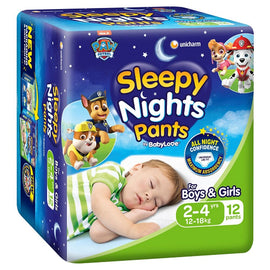 Baby Love SleepyNights Overnight Pants 2-4 Years (12-18kg) Bluey 12 Pack x 3