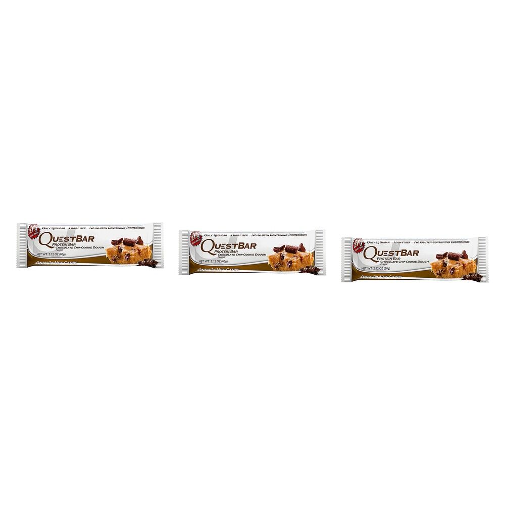 Quest Chocolate Chip Cookie Protein Bar 60g x 12 Bundle of 3