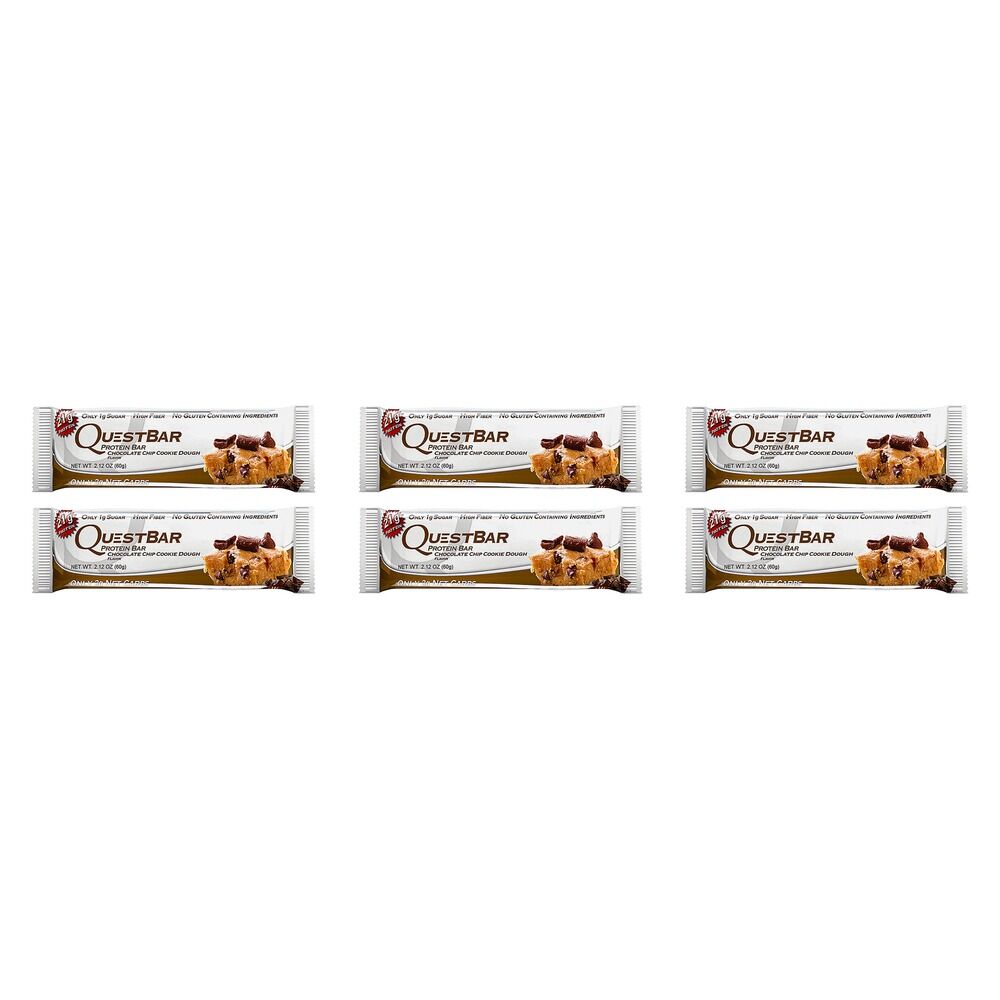 Quest Chocolate Chip Cookie Protein Bar 60g x 12 Bundle of 6