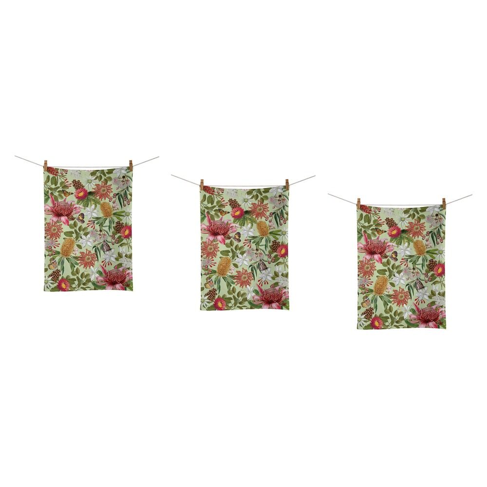 La La Land Tea Towel Botanical Beauty 44 x 64cm Pack of 3