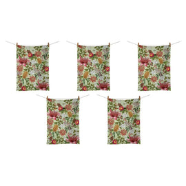 La La Land Tea Towel Botanical Beauty 44 x 64cm Pack of 5