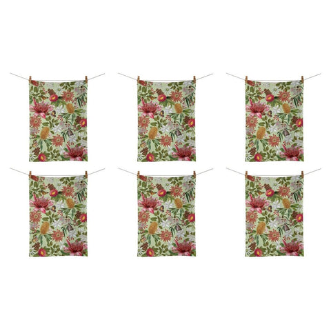 La La Land Tea Towel Botanical Beauty 44 x 64cm Pack of 6