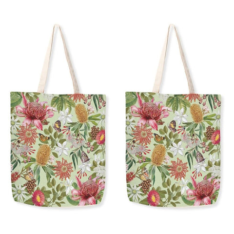 LA LA LAND Shopping Tote Botanical Beauty 45 x 45 x 0.5cm Pack of 2