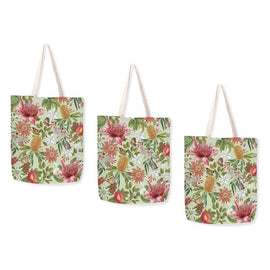 LA LA LAND Shopping Tote Botanical Beauty 45 x 45 x 0.5cm Pack of 3