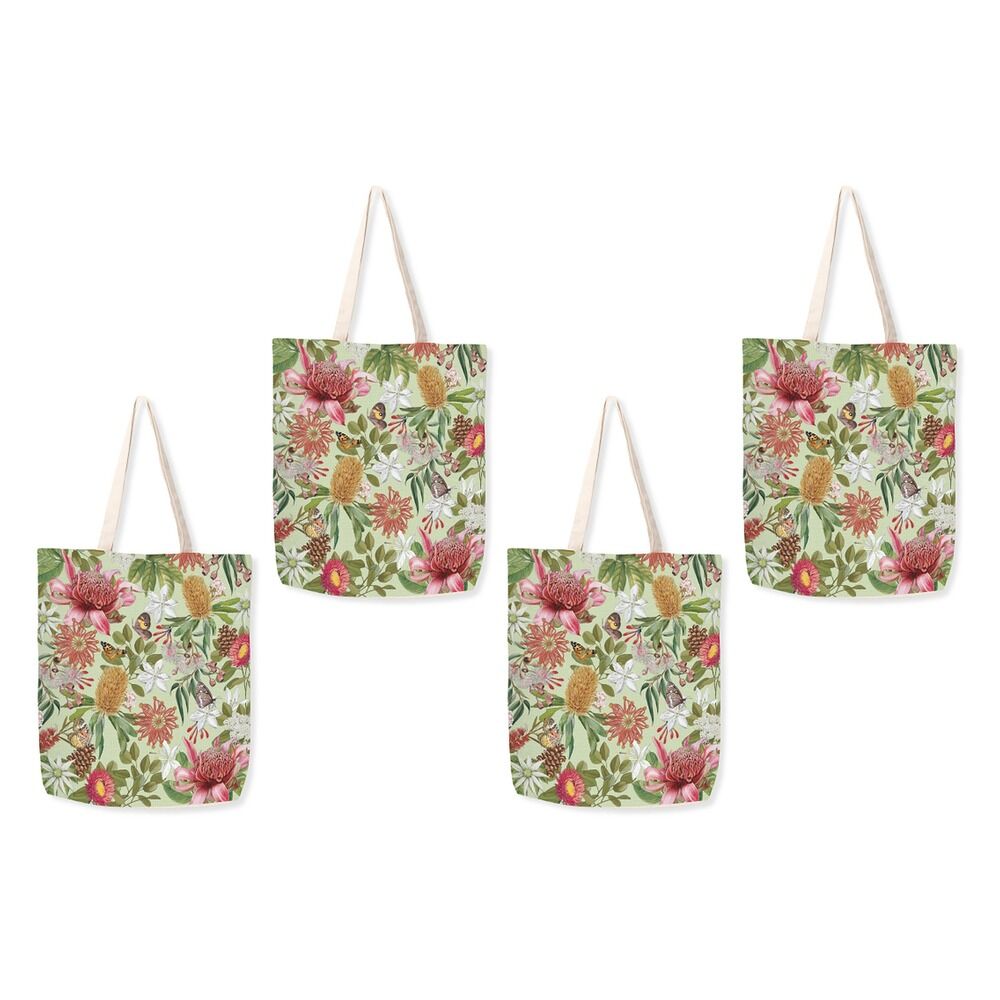 LA LA LAND Shopping Tote Botanical Beauty 45 x 45 x 0.5cm Pack of 4