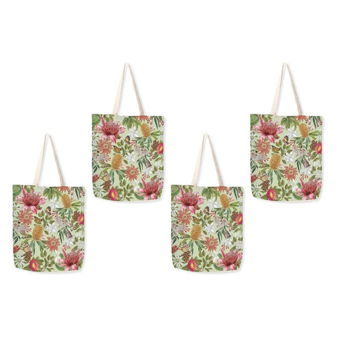LA LA LAND Shopping Tote Botanical Beauty 45 x 45 x 0.5cm Pack of 4
