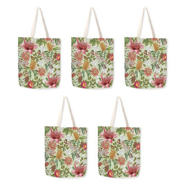 LA LA LAND Shopping Tote Botanical Beauty 45 x 45 x 0.5cm Pack of 5