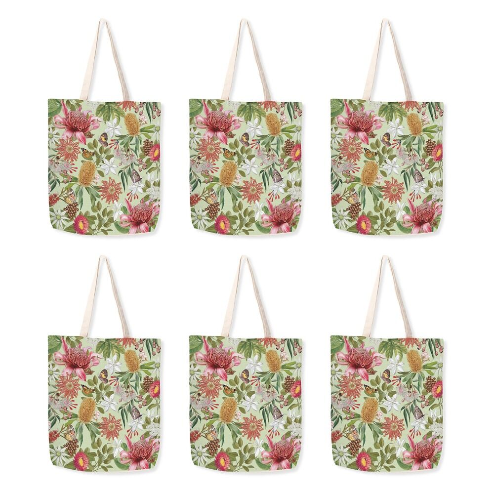 LA LA LAND Shopping Tote Botanical Beauty 45 x 45 x 0.5cm Pack of 6