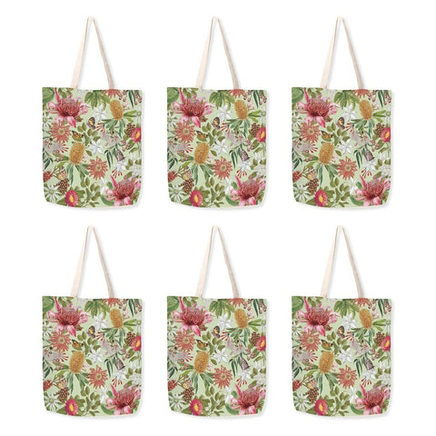 LA LA LAND Shopping Tote Botanical Beauty 45 x 45 x 0.5cm Pack of 6