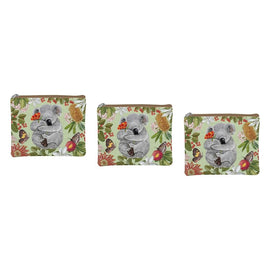LA LA LAND Coin Purse Botanical Beauty 14 x 14cm Pack of 3
