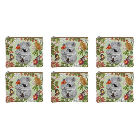 LA LA LAND Coin Purse Botanical Beauty 14 x 14cm Pack of 6