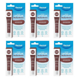 Dermal Therapy Tinted Lip Balm Mocha Brown 8g Pack of 6