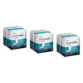 Pharmacy Health Overnight Incontinence Pads 8 Pack x 6 Bundle of 3