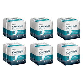 Pharmacy Health Overnight Incontinence Pads 8 Pack x 6 Bundle of 6