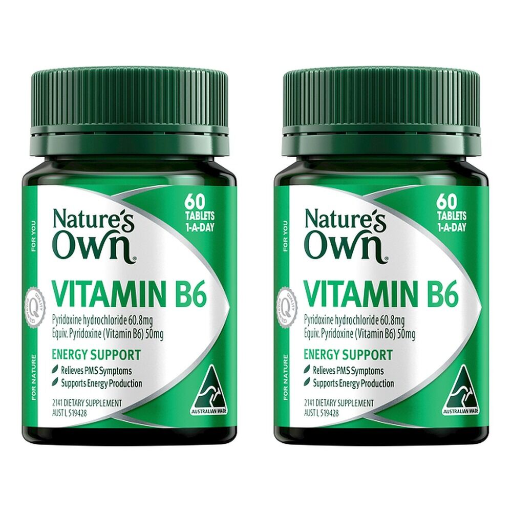 Nature's Own Vitamin B6 60 Tablets Pack of 2