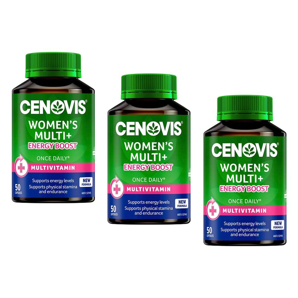 Cenovis Women's Multi + Energy Boost 50 Capsules Pack of 3