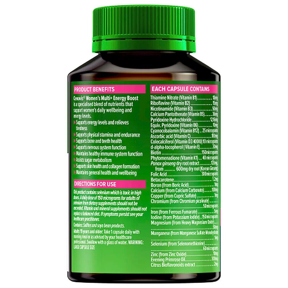 Cenovis Women's Multi + Energy Boost 50 Capsules