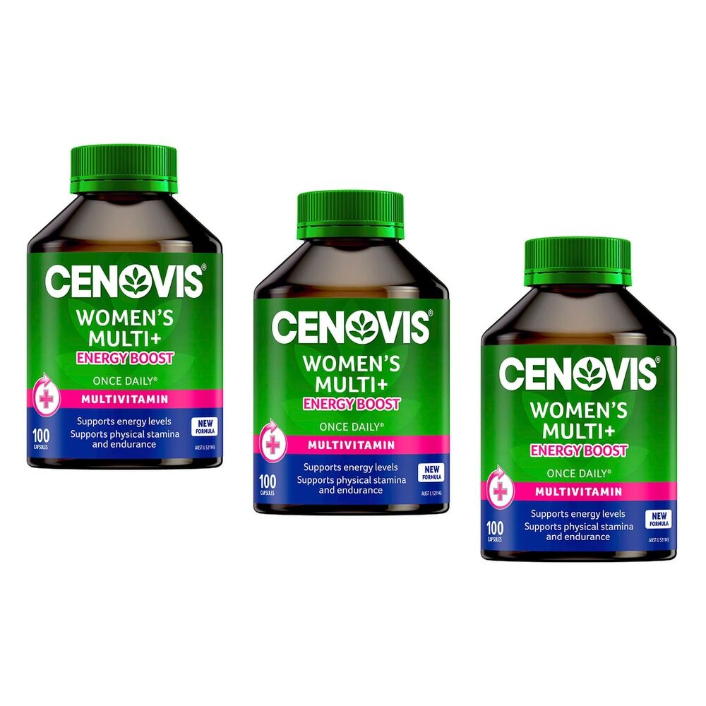 Cenovis Women's Multi + Energy Boost 100 Capsules Pack of 3