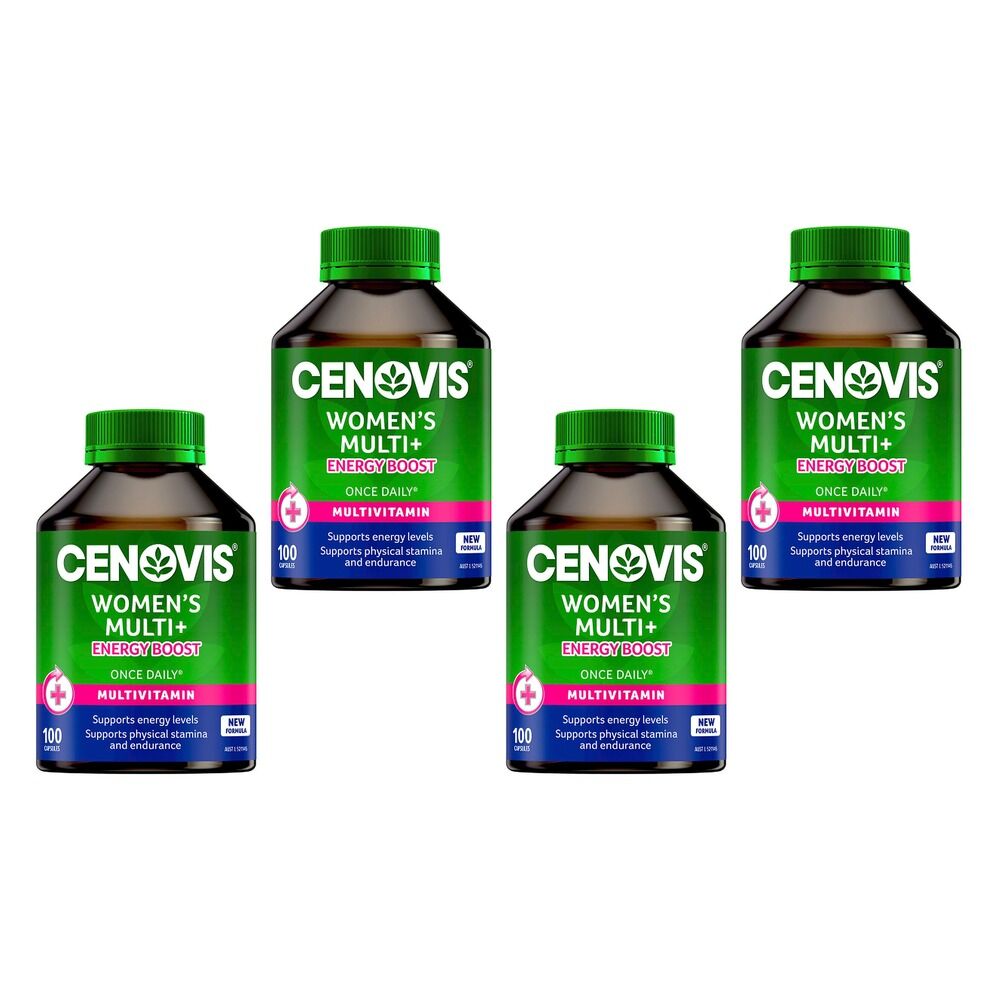 Cenovis Women's Multi + Energy Boost 100 Capsules Pack of 4