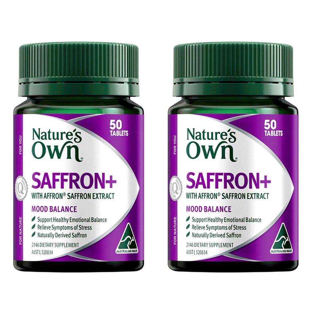 Nature's Own Saffron+ 50 Tablets Pack of 2