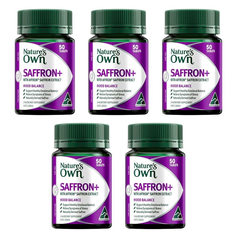Nature's Own Saffron+ 50 Tablets Pack of 5