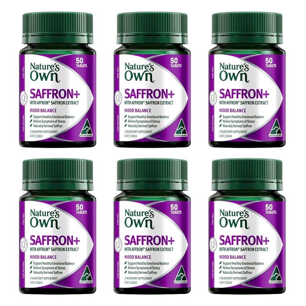 Nature's Own Saffron+ 50 Tablets Pack of 6
