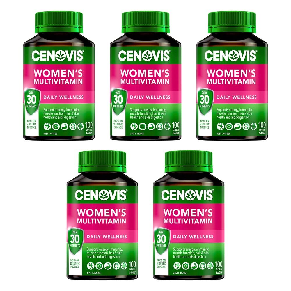 Cenovis Women's Multivitamin Daily Wellness 100 Capsules Pack of 5