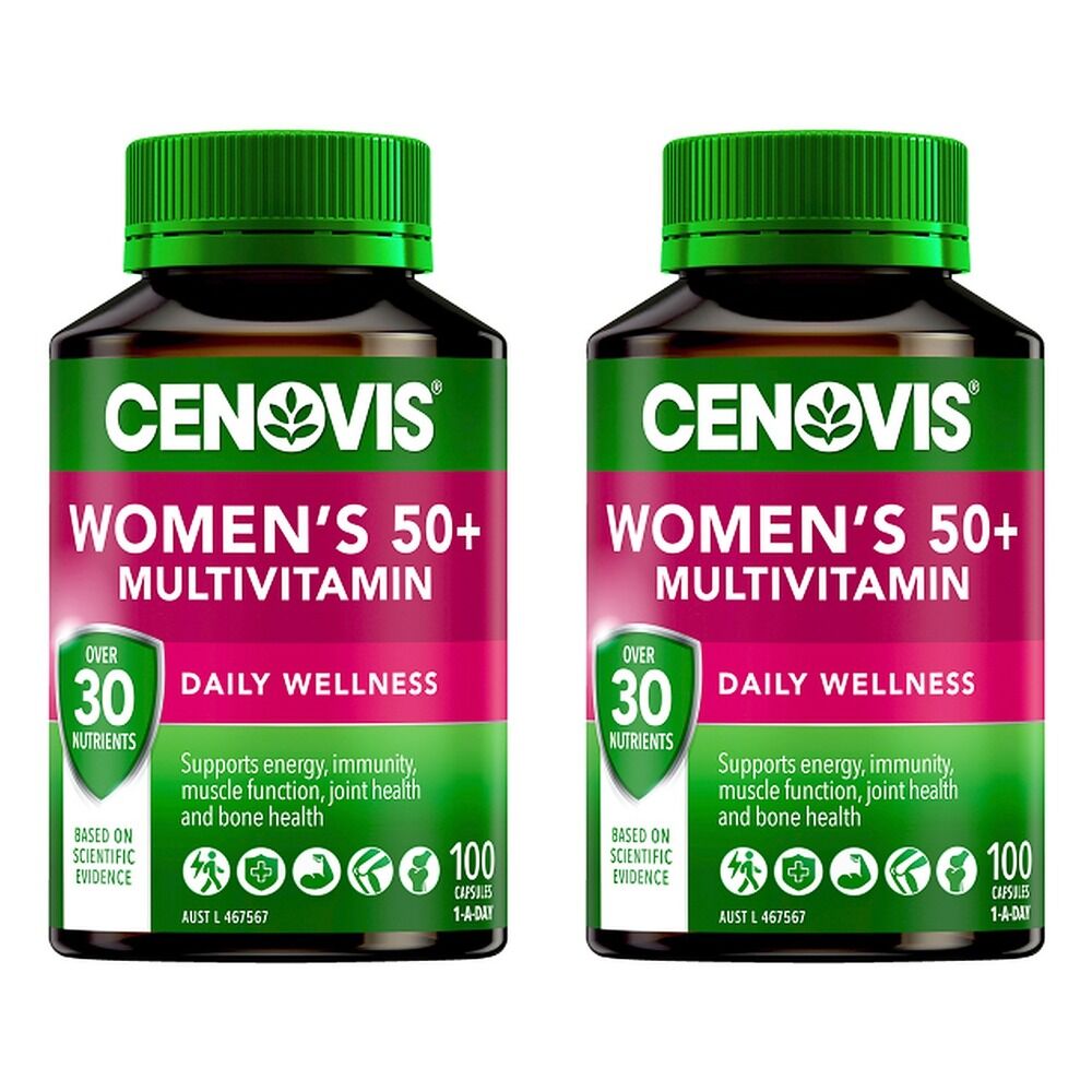 Cenovis Women's 50+ Multivitamin Daily Wellness 100 Capsules Pack of 2