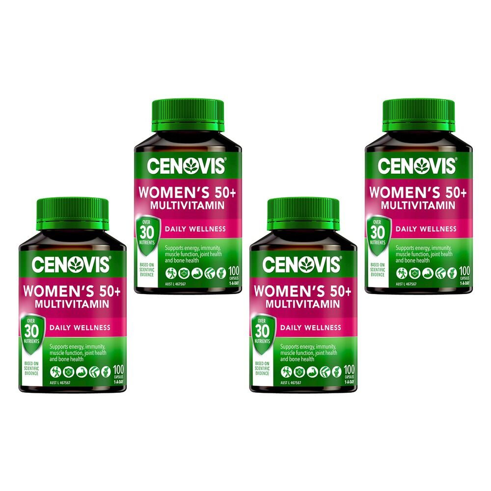 Cenovis Women's 50+ Multivitamin Daily Wellness 100 Capsules Pack of 4