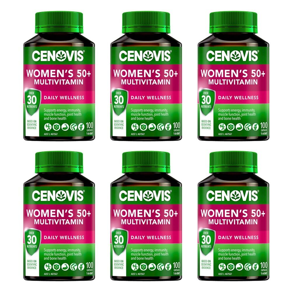Cenovis Women's 50+ Multivitamin Daily Wellness 100 Capsules Pack of 6